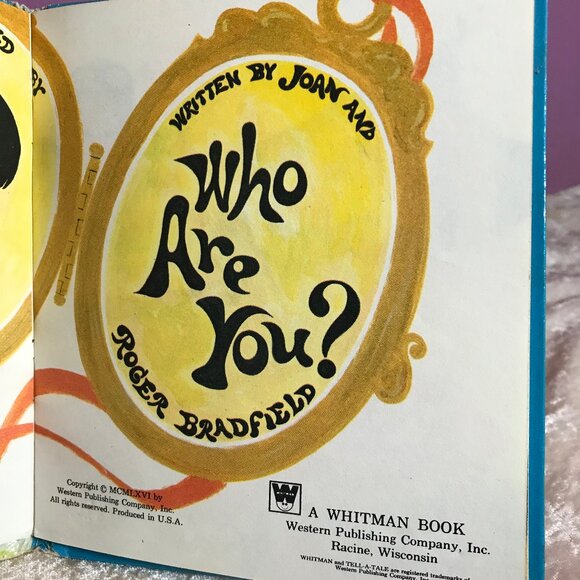 Whitman Tell-a-Tale Vintage Who Are You? Book * Hardcover Retro 1966 GUC Special - Picture 3 of 6